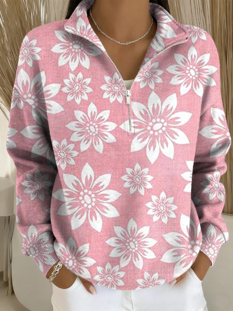 Women's Breast Cancer Art Print Sweatshirt