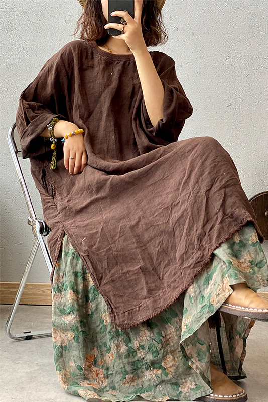 🔥Flash Sale🔥Only Today💥Women's Vintage Casual Solid Color Linen Dress And Skirt(Dress and Skirts are sold separately)