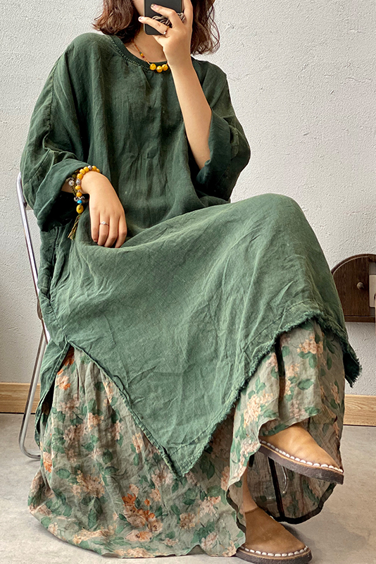 🔥Flash Sale🔥Only Today💥Women's Vintage Casual Solid Color Linen Dress And Skirt(Dress and Skirts are sold separately)