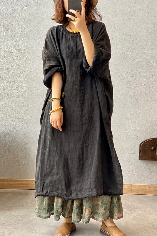 🔥Flash Sale🔥Only Today💥Women's Vintage Casual Solid Color Linen Dress And Skirt(Dress and Skirts are sold separately)
