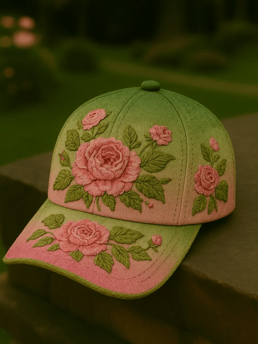 Breast Cancer Vintage Floral Print Hat
