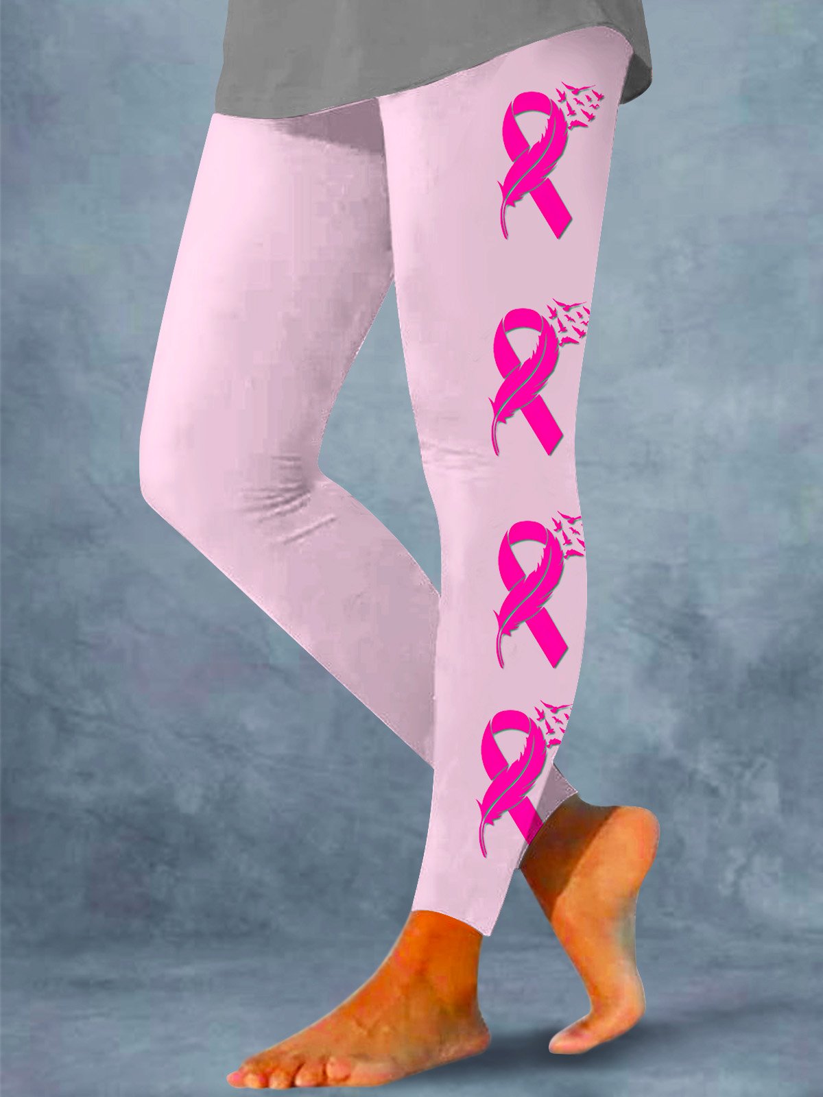 Women's Breast Cancer Print Leggings
