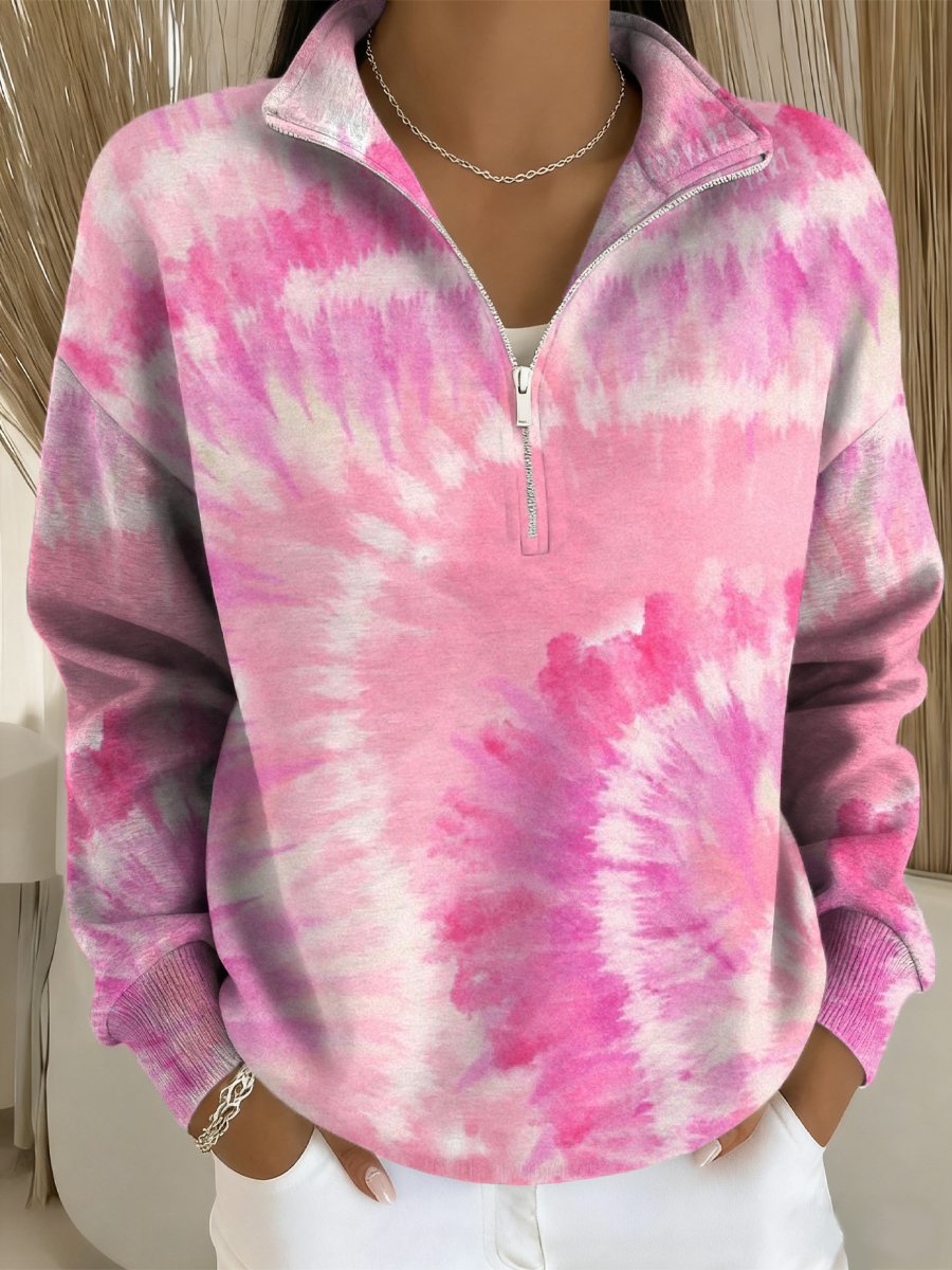 Women's Breast Cancer Art Print Sweatshirt